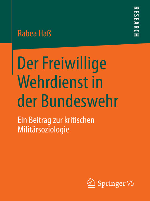 Title details for Der Freiwillige Wehrdienst in der Bundeswehr by Rabea Haß - Available